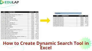 How to Create Dynamic Search Option in Excel