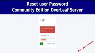 How to Easily Reset Password on Overleaf Server, Community Edition - Step-by-Step Guide