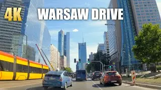 Warsaw 🇵🇱 Summer Drive (Ultra HD 4K 60FPS) Virtual Driving Tour in Poland August 2022