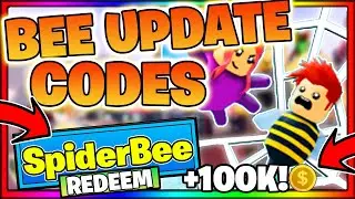 ALL NEW OP *BEE* UPDATE CODES! Roblox Be A Spider Tycoon