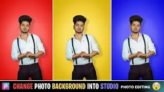 Change Any Photo Background Into Photo Studio in Picsart || Picsart Photo Editing Background Change