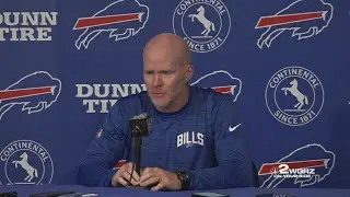 Bills head coach Sean McDermott speaks to the press