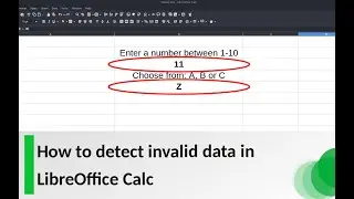 How to detect invalid data in LibreOffice Calc