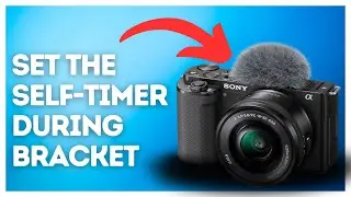How to set the self-timer during bracket on Sony ZV-E10?