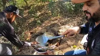 Pescaria no inverno de PIAU e mandi. Já fritamos e almoçamos na beira do rio no acampamento 🏕️