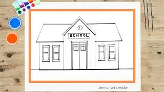 Easy School Drawing for Beginners | Step-by-Step Guide #EasySchoolDrawing