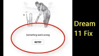 how to fix Something went wrong in dream11 app