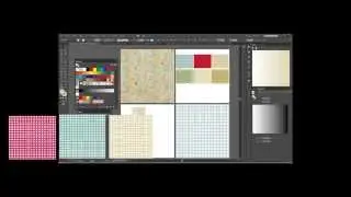 Gama de color en illustrator y motivo patron de cuadros