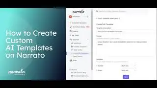 How to Create Custom AI Templates on Narrato