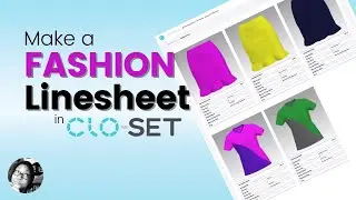 Create a fashion linesheet with CLO3d fashion design software