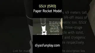 paper rocket model - GSLV paper rocket model - ISRO - #shorts - #diyasfunplay