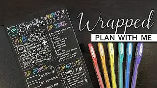 Plan With Me | Spotify Wrapped 2020 | Bullet Journal Setup