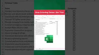 Easier way to enter dates in Excel #shorts