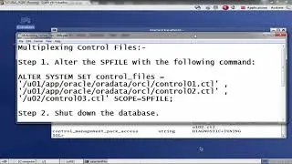 Oracle DB - Multiplexing Control Files