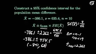 An Example of a Paired-Difference t Test and Confidence Interval