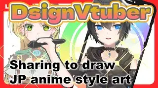 (JP/EN) A PRO artist designs a Vtuber art!!! 515 #vtuber #drawing