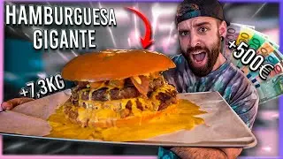 LA HAMBURGUESA MÁS GRANDE de ESPAÑA de +7,3KG *nunca pensé comerme esto* (cuesta +500€ pedirla)