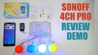 SONOFF 4 Channel Wi-Fi Switch - Review | Setup | Demo | 🏠🎛️💡📴