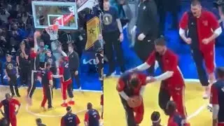 Nikola Jokic POSTER DUNK over STEPH CURRY - Luka Doncic TRICKED him into a TRAP / All-STAR 2024