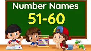 Number names | Number Names 51-60 | Number spelling | Learn Numbers | Numbers 51-60 | #numbernam