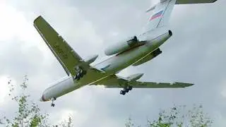 Ту-154 сногсшибательная посадка и чумовой взлёт