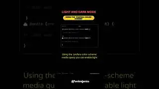 CSS Dark Mode in 1 Minute | Light and dark Mode in HTML and CSS 