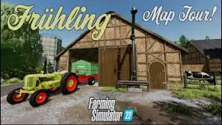 “Frühling“ FS22 MAP TOUR! STUNNING NEW MOD MAP | Farming Simulator 22 (Review) PS5.