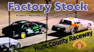 Factory Stock Feature - Hunt County Raceway “The Gobbler” - November 25, 2023 - Greenville, Texas