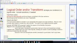 4 Paragraph Basics Logical Order, Transitions, Connections, Conclusion