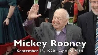 Mickey Rooney Dies at 93 (September 23, 1920 - April 6, 2014) RIP Rooney