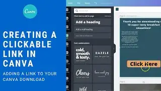 Creating A Clickable Link In Canva | Adding A Link To Your Canva Download