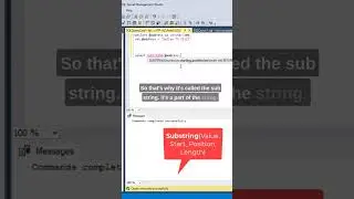 #SQL Exploring the Substring Function in SQL. #datascience #coding #programming