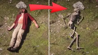 Stages of decomposition of a body in RDR2