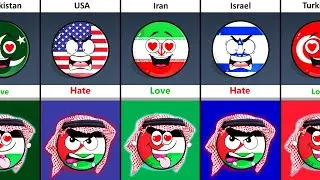 Some World Countries That Love and Hate Palestine
