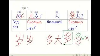 Диалог2 Сколько тебе лет ?как говорить на китайском языке,со мной учить как писать иероглифы с нуля.