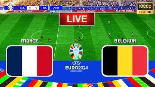 FRANCE VS BELGIUM || UEFA Euro 2024  || Full Match All Goals - Live Football Match || PES 21