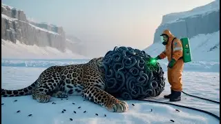 Frozen Paws, Burning Heart:Brave Cheetah Cub Seeks Help to Save Its Dying Mother in the Arctic