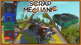 Scrap Mechanic Best Creations - Space Ship, Car Killer, Elevator [Scrap Mechanic Gameplay]