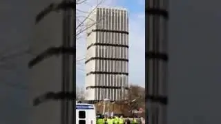 exploding a building