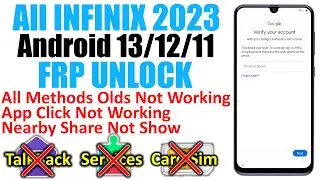 All INFINIX FRP Bypass/Unlock 2024 Android 11/12/13 Without Pc - Google Account Remove app not work