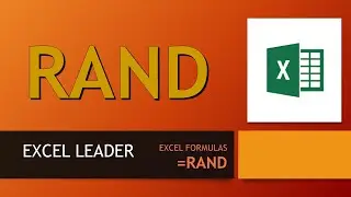 EXCEL FORMULA #95 (RAND) #  Very Useful to fill random number between 0 to 1