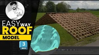 Easy method polygon Roof design 3ds max tutorial for beginners in Tamil