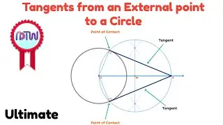 Drawing Tangents from an External Point to a Circle | Construction of Tangents to a Circle