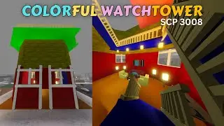 Building a Colorful Watch Tower! | Roblox SCP 3008