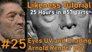 Likeness Tutorial   PART 25   Eyes UV and shading with Arnold Part02