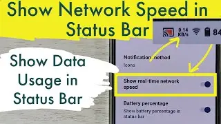 VIVO Phone : How to Show Real Time Network Speed in Status Bar | Data Usage in Status Bar