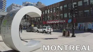 Walk in Downtown Montreal near Concordia University in April 2023