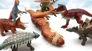 Tyrannosaurus VS Dinosaurs Toys For Kids | T-Rex Eat Mini Dinosaur Eggs 공룡알 먹은 티라노