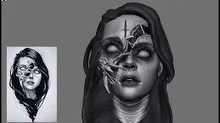 Demon Girl Zbrush Sculpting-Part 3 | Creature scupting | Head sculpting | VOIDART SCHOOL