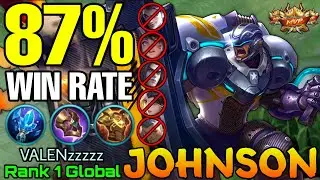 87% Win Rate Johnson Super Tank MVP Play - Top 1 Global Johnson by VALENzzzzz - Mobile Legends